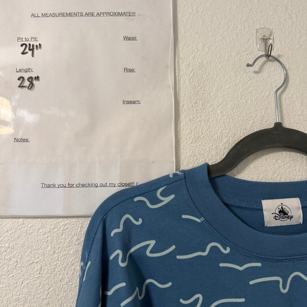 Disney Spirit Jersey Stitch Surfing Disneyland Resort Womens L Blue Vacation - Picture 5 of 5
